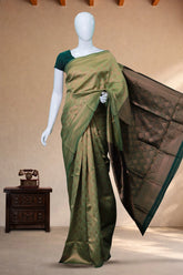 Celadon Green Semi-banarasi