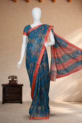 Peacock Blue Kota Tussar