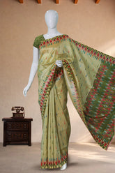 Cream Pochampally Cotton