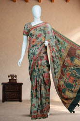 Sage Green Linen Chanderi