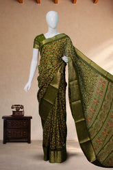 Olive Green Art Silk