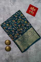 Navy Blue Art Silk