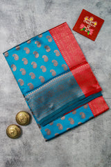 Teal Blue Banarasi Art Silk