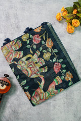Forest Motif Black Kota Cotton