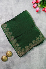 Bottle Green Space Silk