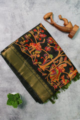 Bottle Olive Green Dola Silk