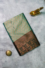 Celadon Green Semi-banarasi