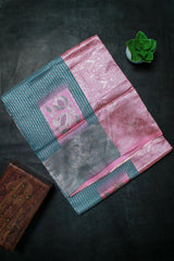 Powder Blue Chanderi Cotton Silk