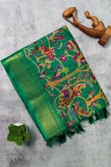 Dark Green Dola Silk