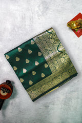 Dark Green Georgette Banarasi