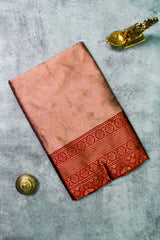 Light Terracotta Red Semi-Banaras