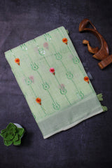 Pista Green Linen Cotton