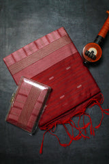 Maroon Matka Silk