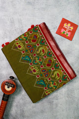 Mehendi Green Mul Cotton