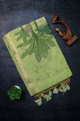 Pista Green Mul-Chanderi