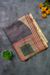 Multicolour Linen with Floral Print