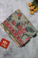 Sage Green Linen Chanderi