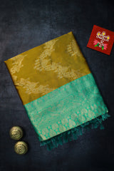 Mustard Yellow Semi-Banaras Silk