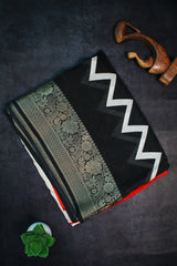 Black Semi Jute silk