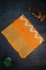 Mango Yellow Semi Jute silk