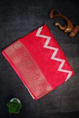 Royal Pink Semi Jute silk