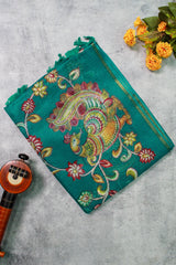 Annapakshi Teal Blue Kota Cotton