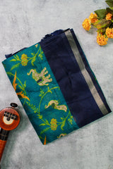Teal Blue Kota Cotton