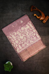 Lavender Tissue -Chikankari