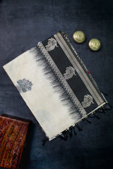 Black Tussar Silk