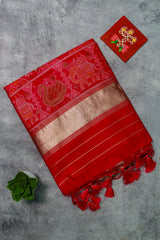 Royal Pink Zari Kota Cotton
