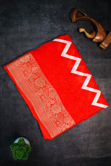 Red Semi jute silk