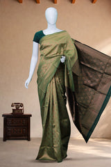 Celadon Green Semi-banarasi