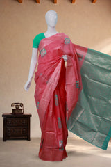 Chilli Red Chanderi Cotton Silk