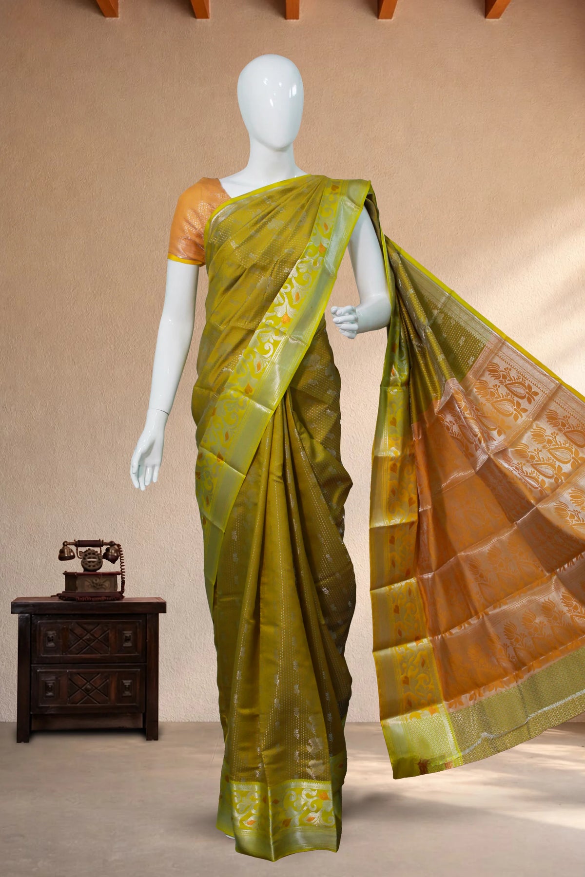 Mehendi Green Cotton Blend