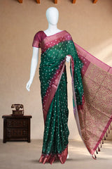 Deep Green Dola Silk