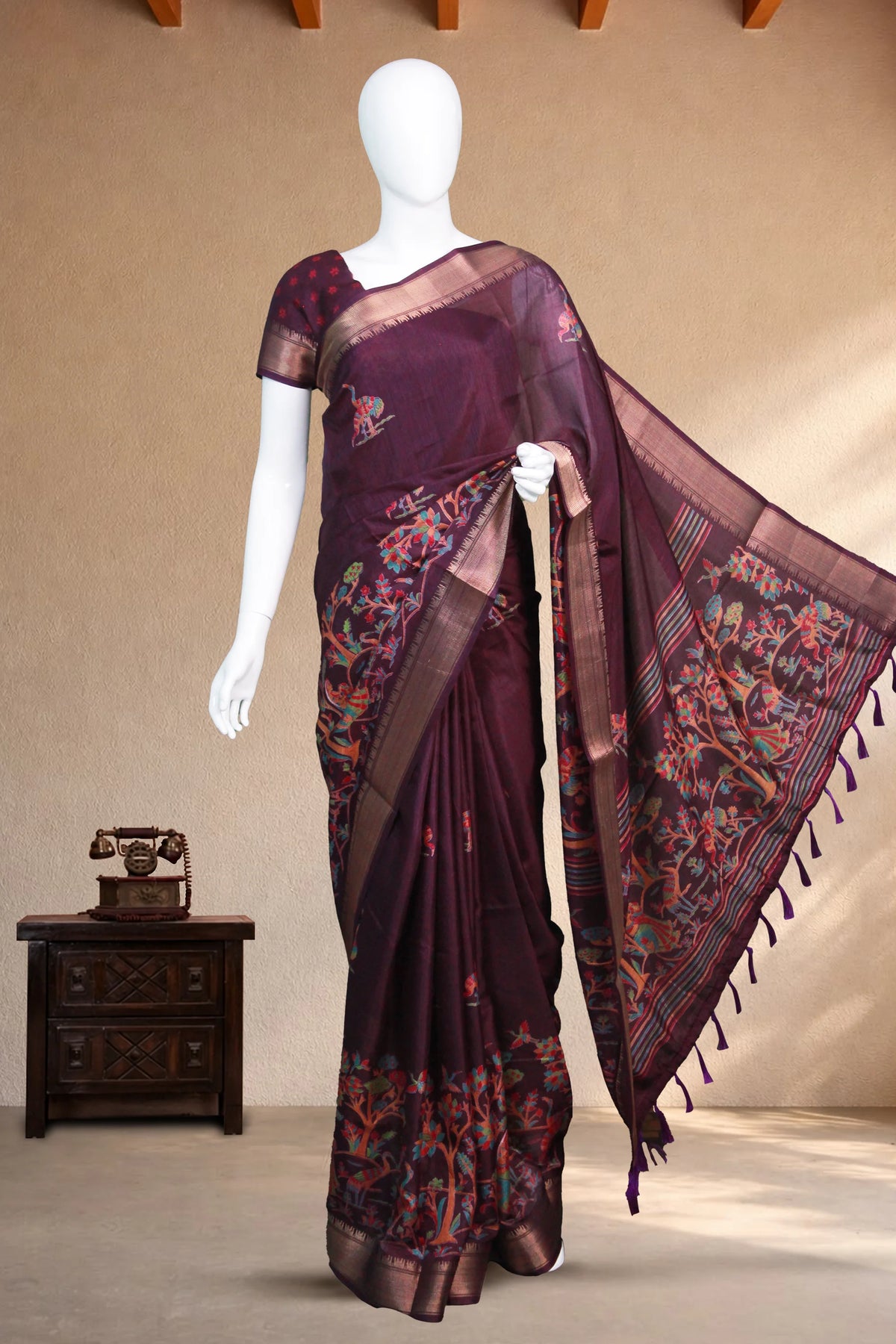 Deep Purple Dola Silk