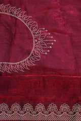 Deep Wine Space Silk