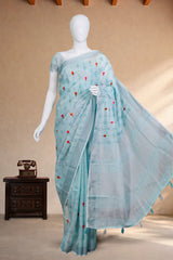Ice Blue Linen Cotton