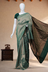 Moss Green Semi-Banarasi