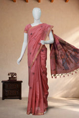 Baby Pink Mul-Chanderi