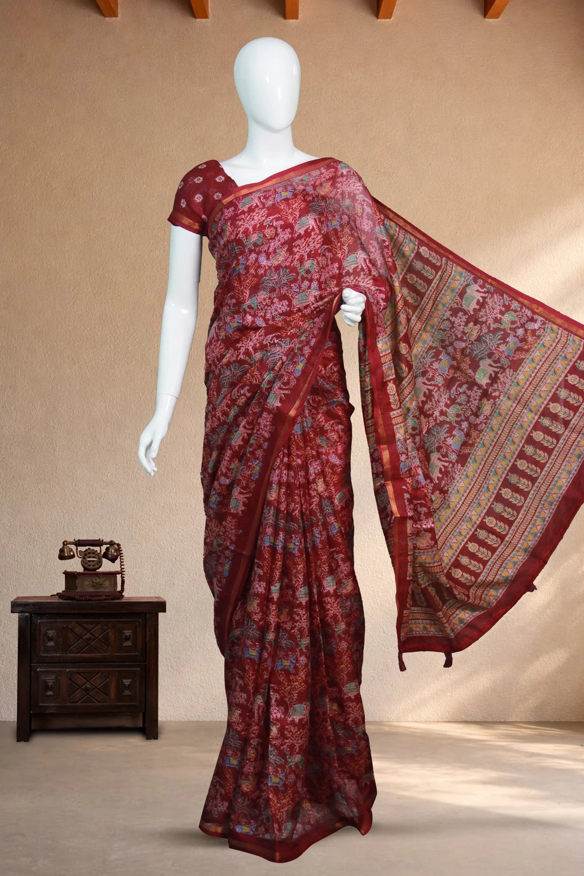 Mulberry Red Kota Rich Pallu
