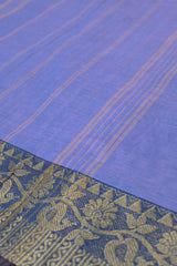 Plain Lavender Pure Cotton Saree (Wthout Blouse)