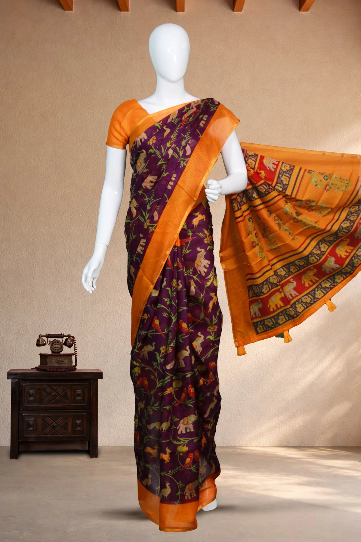 Purple Kota Cotton