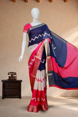 Royal Pink Semi Jute silk