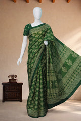 Green Viscose Chanderi