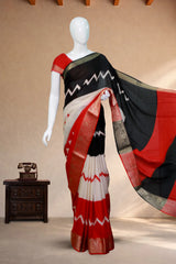 Red Semi jute silk