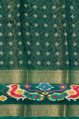 Bottle Green Banarasi Art Silk