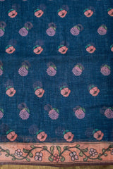 Ink Blue Linen Chanderi