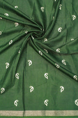 Brown-tan Maheswari Cotton with Floral Kalamkari Print