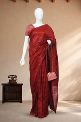 Maroon Matka Silk